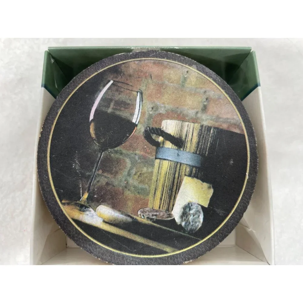 Thirstystone Natural Sandstone Coasters 4 count in Original Box Wine Still Life